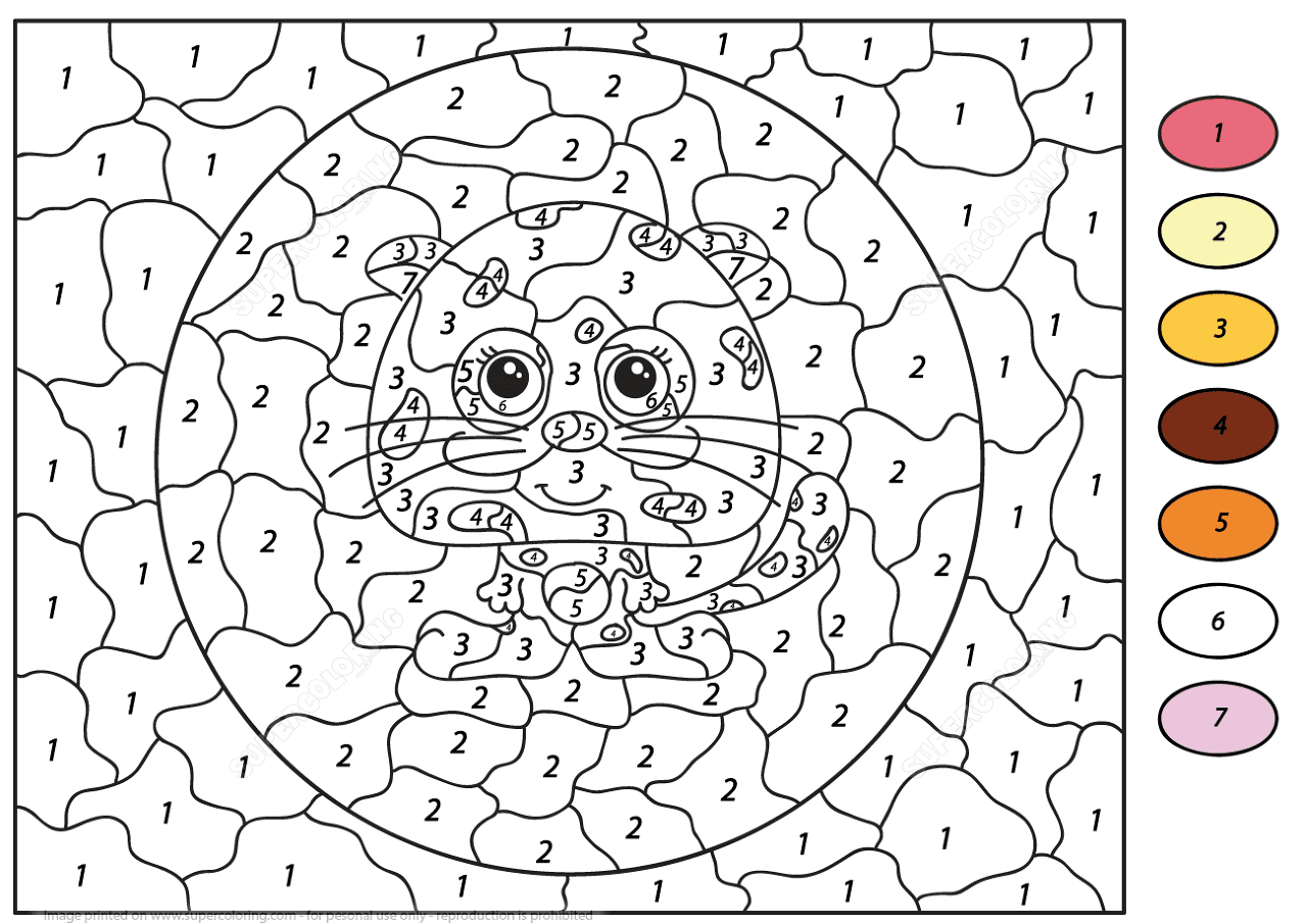 Desenho de Leopardos para colorir e imprimir: número 27