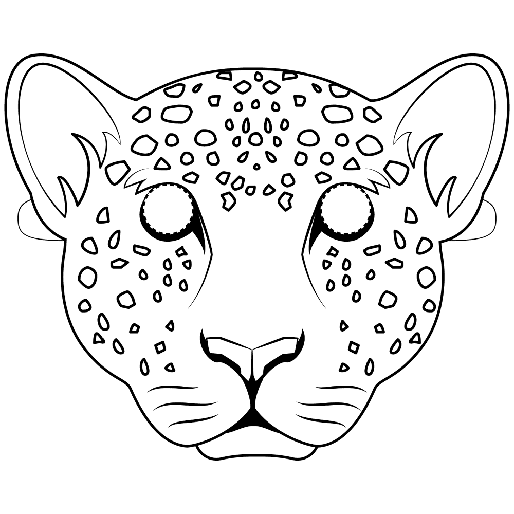 Desenho de Leopardos para colorir e imprimir: número 44