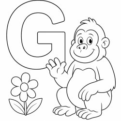 Desenho de Letras Alfabeto para colorir e imprimir: número 7
