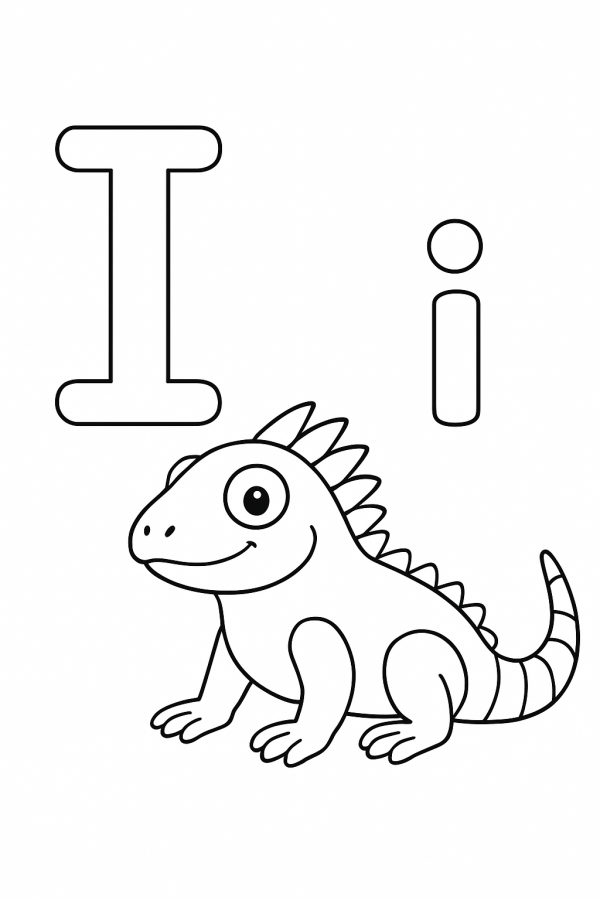 Desenho de Letras Alfabeto para colorir e imprimir: número 9