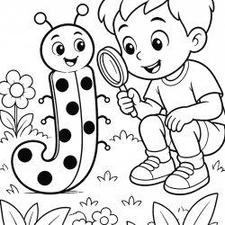 Desenho de Letras Alfabeto para colorir e imprimir: número 12