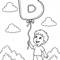 Desenho de Letras Alfabeto para colorir e imprimir: número 13