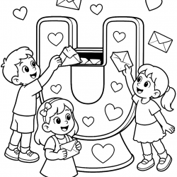 Desenho de Letras Alfabeto para colorir e imprimir: número 15