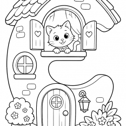 Desenho de Letras Alfabeto para colorir e imprimir: número 18