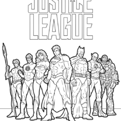 Desenho de Liga da Justica para colorir e imprimir: número 3