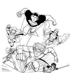 Desenho de Liga da Justica para colorir e imprimir: número 21
