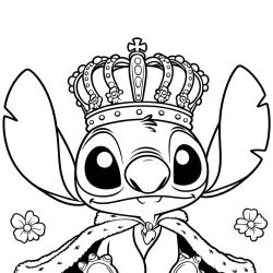 Desenho de Lilo e Stitch para colorir e imprimir: número 15