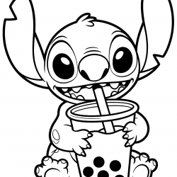Desenho de Lilo e Stitch para colorir e imprimir: número 16