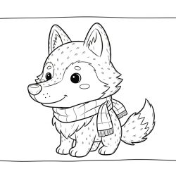 Desenho de Lobo para colorir e imprimir: número 11