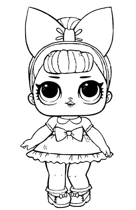 Desenho de Lol Surprise para colorir e imprimir: número 1