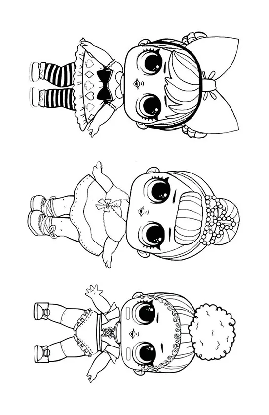 Desenho de Lol Surprise para colorir e imprimir: número 3