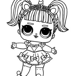 Desenho de Lol Surprise para colorir e imprimir: número 6