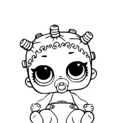 Desenho de Lol Surprise para colorir e imprimir: número 9