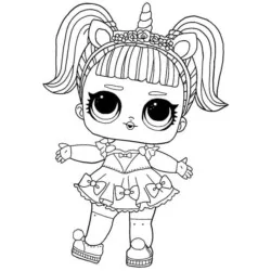 Desenho de Lol Surprise para colorir e imprimir: número 10