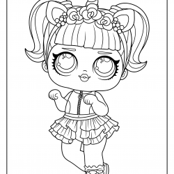 Desenho de Lol Surprise para colorir e imprimir: número 18