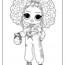 Desenho de Lol Surprise para colorir e imprimir: número 22