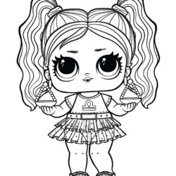 Desenho de Lol Surprise para colorir e imprimir: número 25
