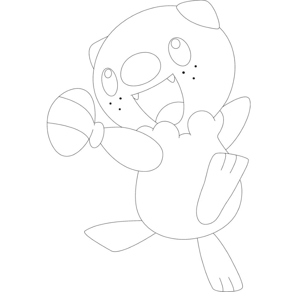 Desenho de Lontra para colorir e imprimir: número 22