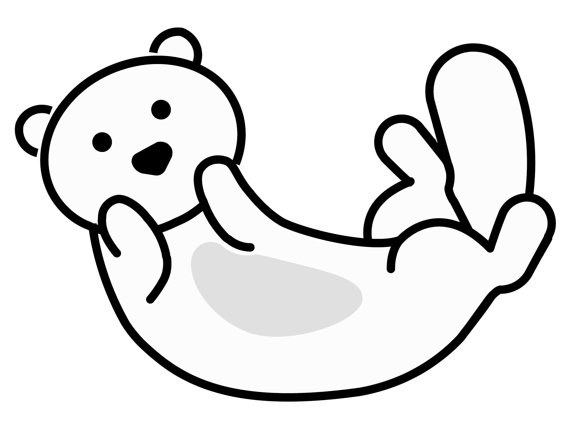 Desenho de Lontra para colorir e imprimir: número 23