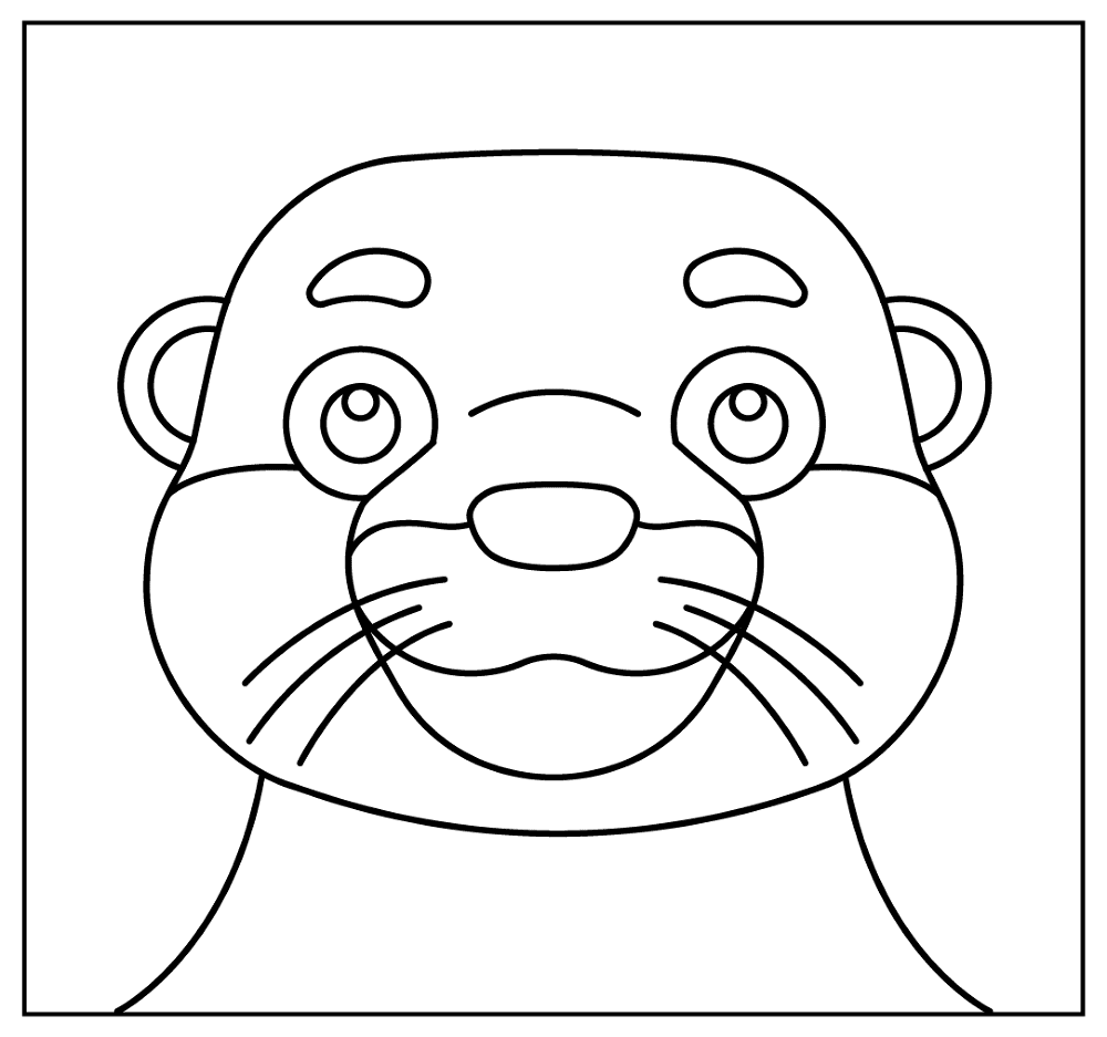 Desenho de Lontra para colorir e imprimir: número 24