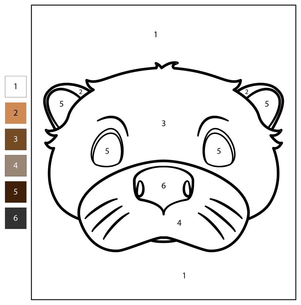 Desenho de Lontra para colorir e imprimir: número 26