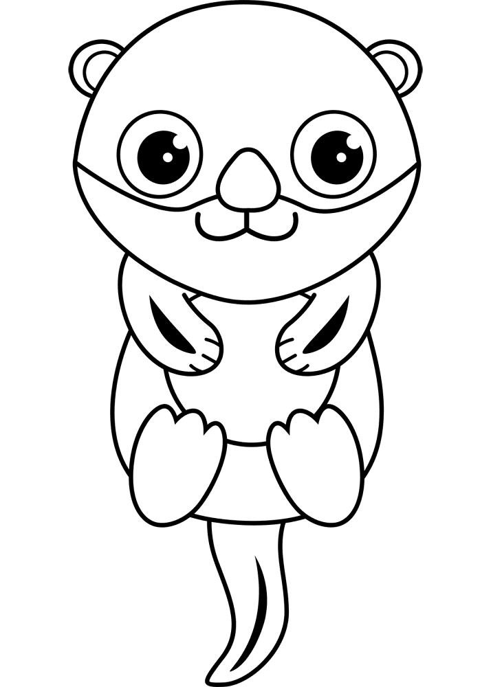 Desenho de Lontra para colorir e imprimir: número 29