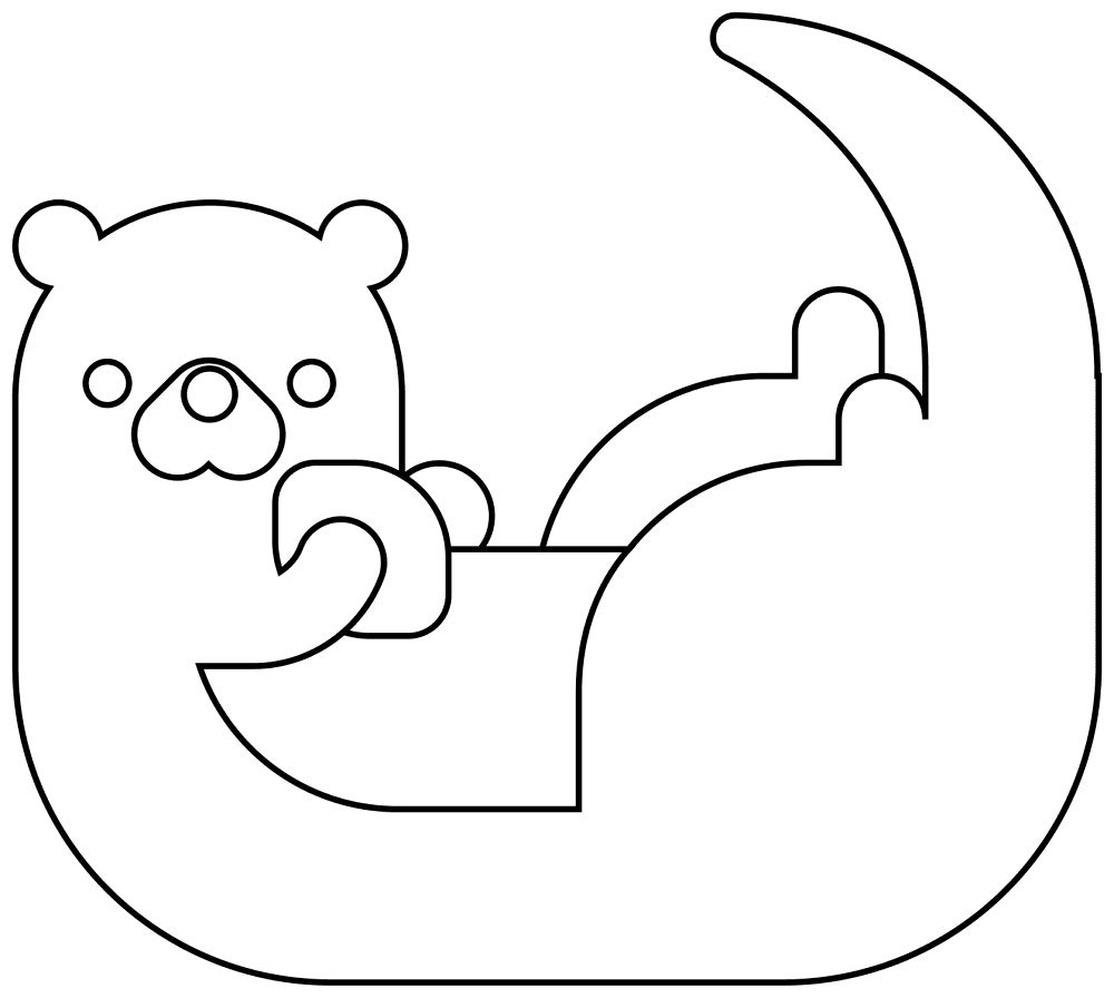 Desenho de Lontra para colorir