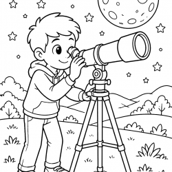 Desenho de Lua para colorir e imprimir: número 23