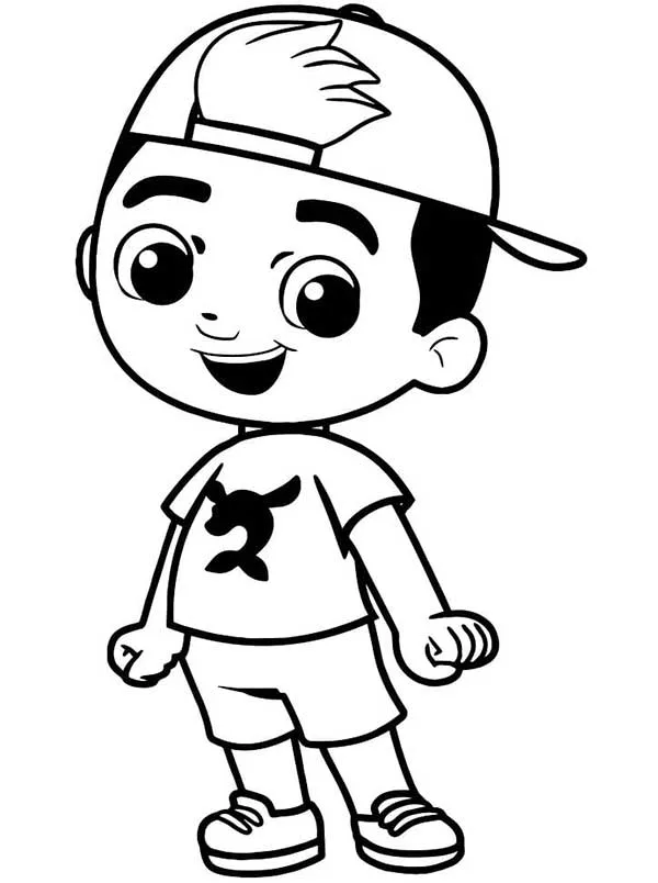 Desenho de Luccas Neto para colorir e imprimir: número 1