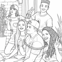 Desenho de Luccas Neto para colorir e imprimir: número 3