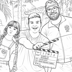 Desenho de Luccas Neto para colorir e imprimir: número 6