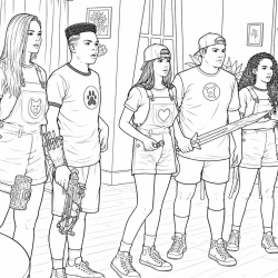 Desenho de Luccas Neto para colorir e imprimir: número 7
