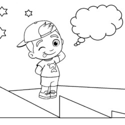 Desenho de Luccas Neto para colorir e imprimir: número 13