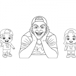 Desenho de Luccas Neto para colorir e imprimir: número 18
