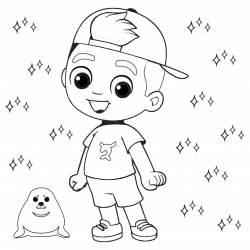 Desenho de Luccas Neto para colorir e imprimir: número 23