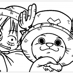 Desenho de Luffy para colorir e imprimir: número 11