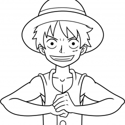 Desenho de Luffy para colorir e imprimir: número 18