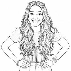 Desenho de Luluca para colorir e imprimir: número 2