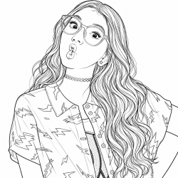 Desenho de Luluca para colorir e imprimir: número 3