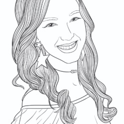 Desenho de Luluca para colorir e imprimir: número 5