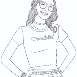 Desenho de Luluca para colorir e imprimir: número 6