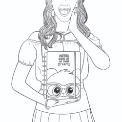 Desenho de Luluca para colorir e imprimir: número 7