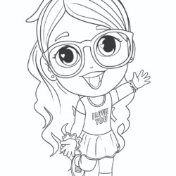 Desenho de Luluca para colorir e imprimir: número 8
