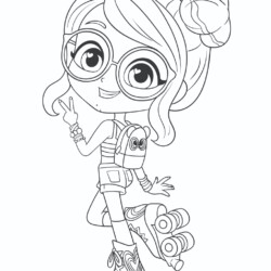 Desenho de Luluca para colorir e imprimir: número 9