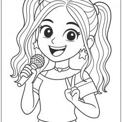 Desenho de Luluca para colorir e imprimir: número 11
