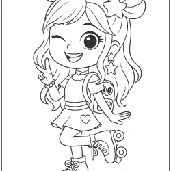 Desenho de Luluca para colorir e imprimir: número 12