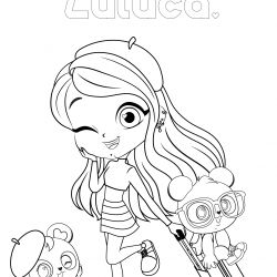 Desenho de Luluca para colorir e imprimir: número 13