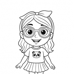 Desenho de Luluca para colorir e imprimir: número 14