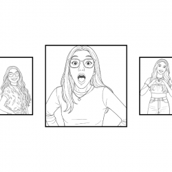Desenho de Luluca para colorir e imprimir: número 15