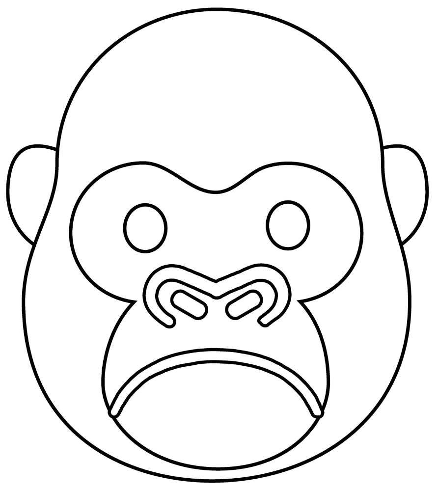 Desenho de Macacos para colorir e imprimir: número 7